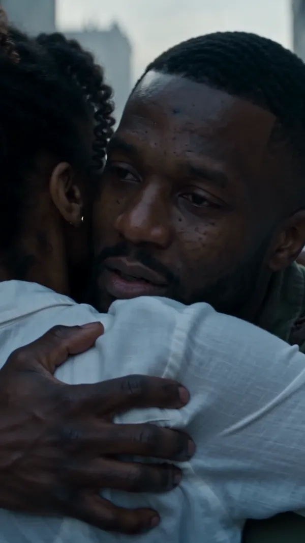 Hug in the ruins